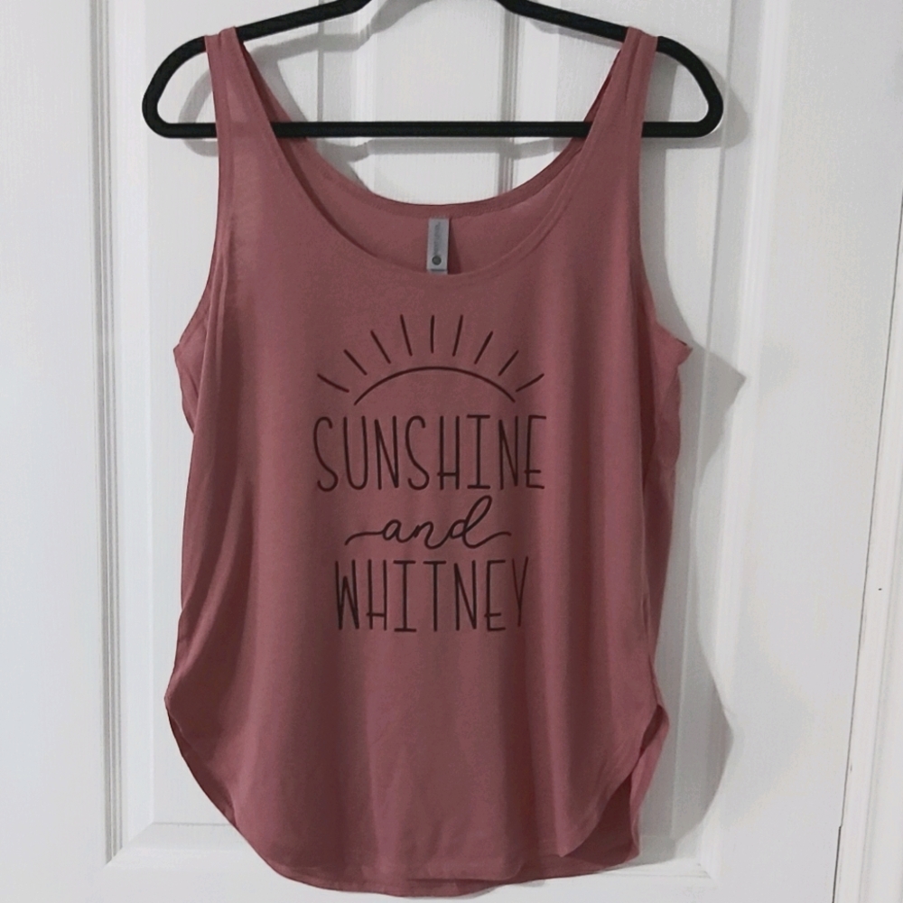 Hand silkscreen printed Tank